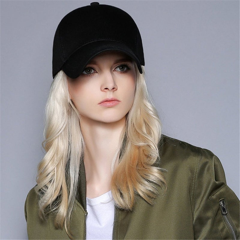 Bocianelli Criss Cross Hat Washed Distressed Baseball Cap Ponytail Hat High Messy Bun Ponycap for Women Plain-Black - Image 5